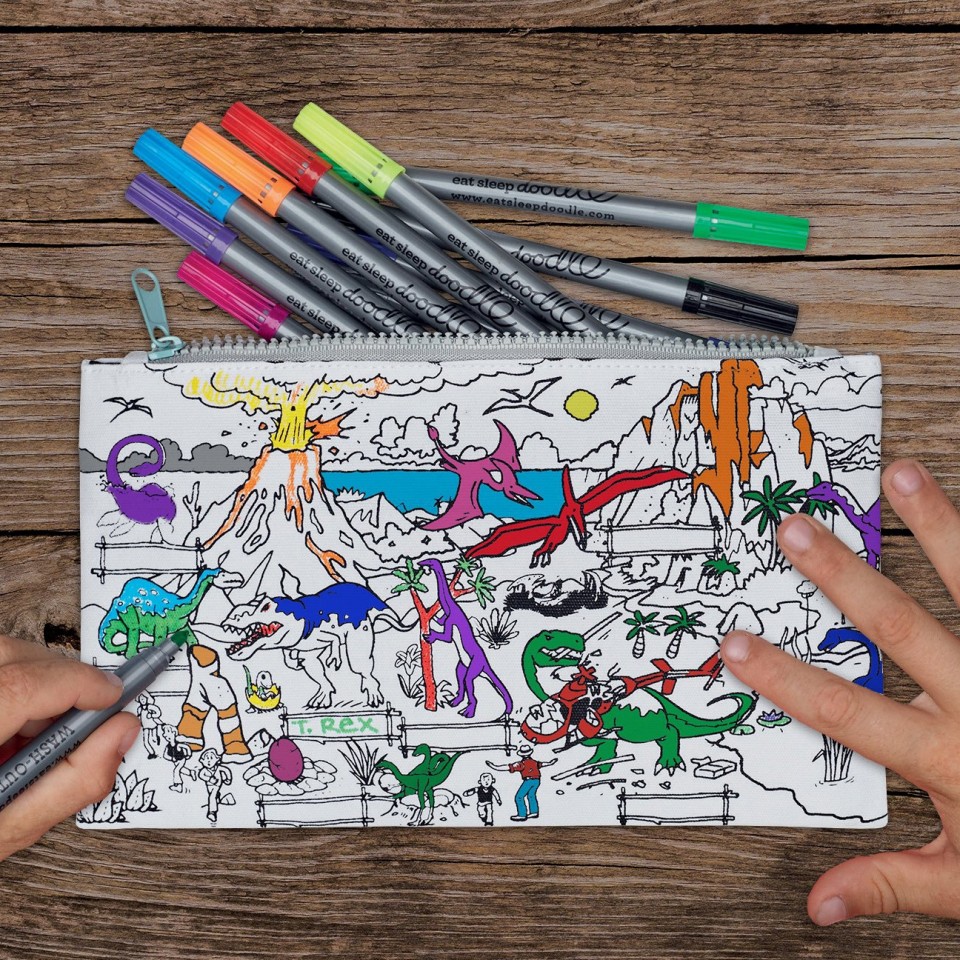  The Doodle Pencil Case - Dinosaur
