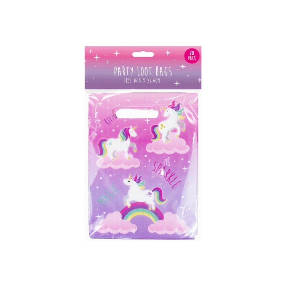 Unicorn Party Loot Bags x 20