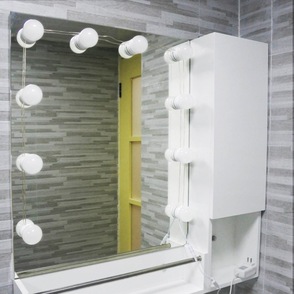Hollywood Mirror Led Lights, Battery Powered Vanity Mirror