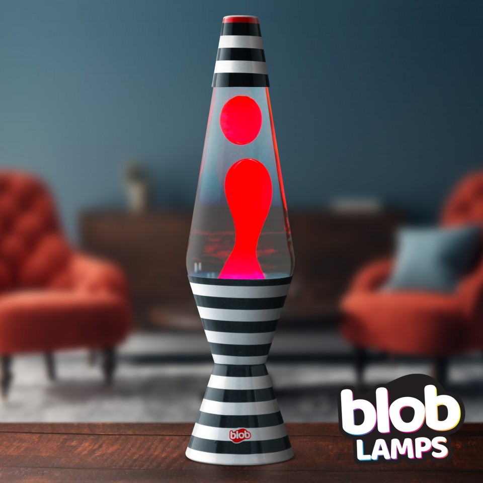  'Bulls Eye' Lava Lamp 14.5" Blob Lamp VINTAGE 