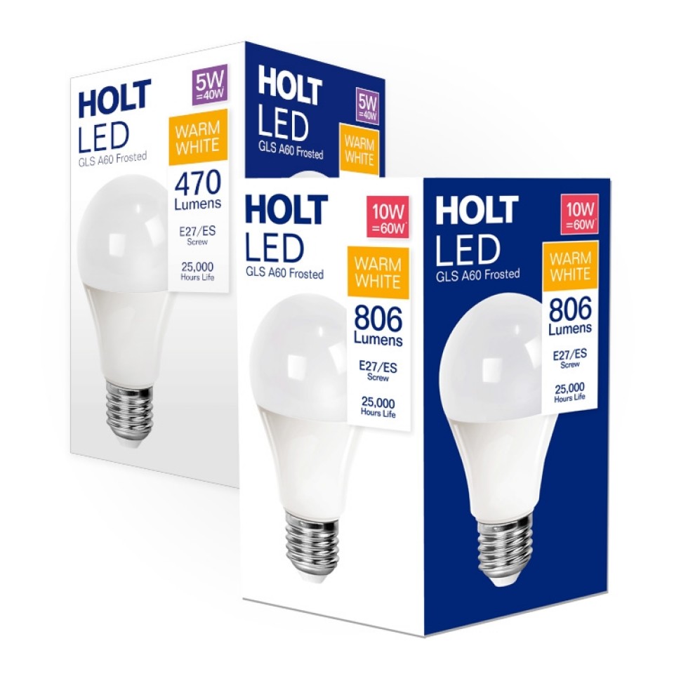  Warm White LED E27 Bulbs