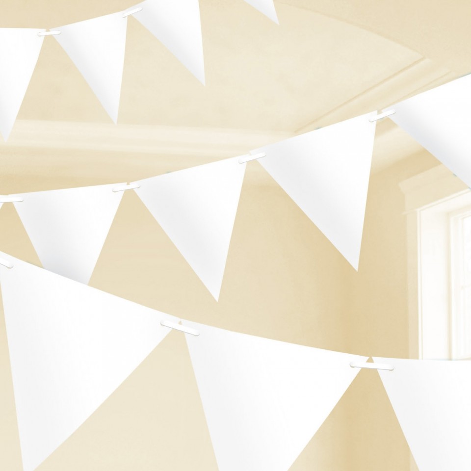  White Paper Bunting 4.5m