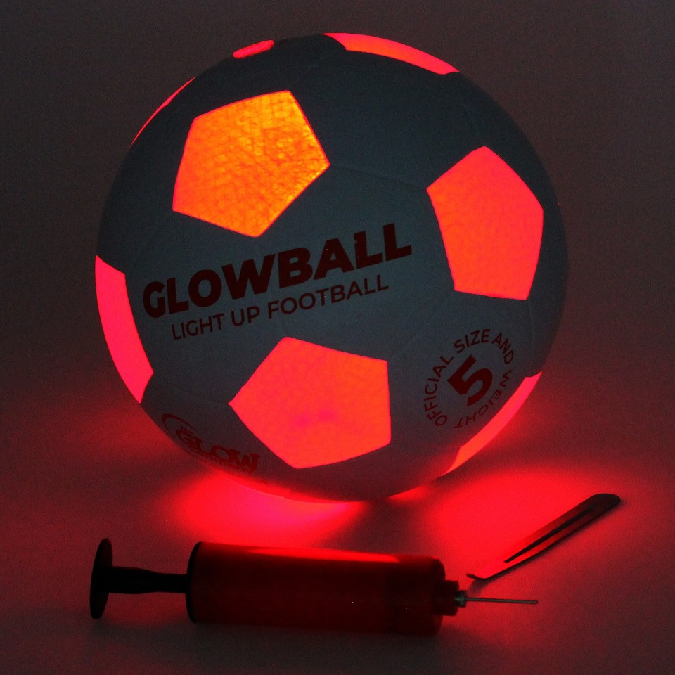 Football Official Size Glowing LED Ball Lightning Night Game Sport Beach Camp 