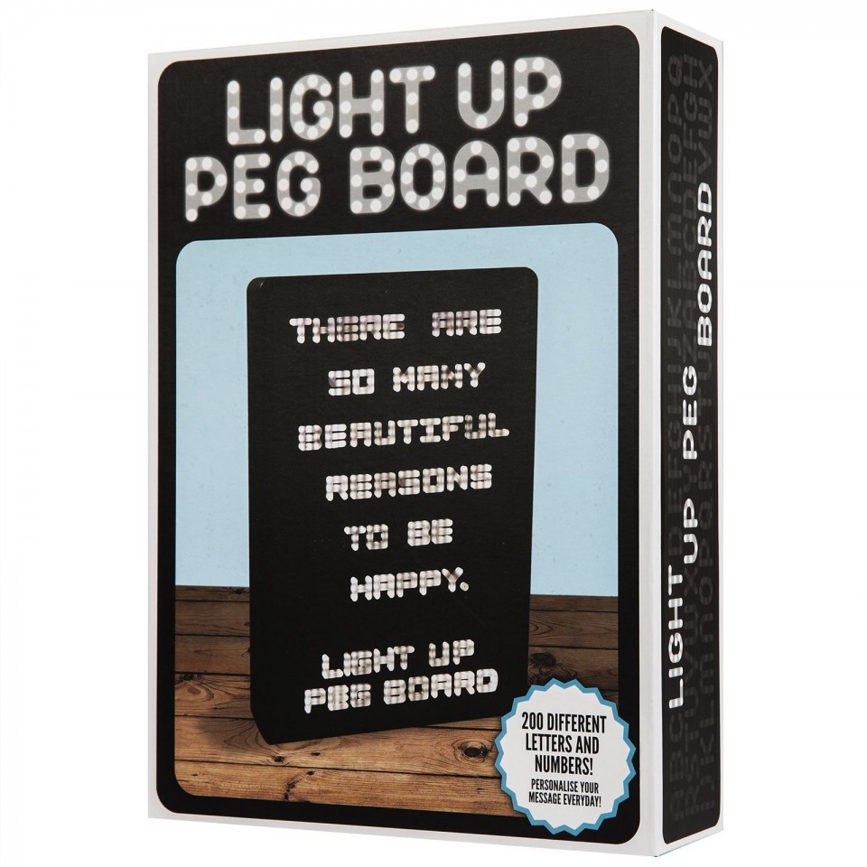 Light Up Message Letter Peg Board Retro Style Peg Board Lights Up! 
