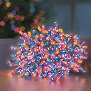 200 LED Rainbow Clear Cable Supabrights 16M