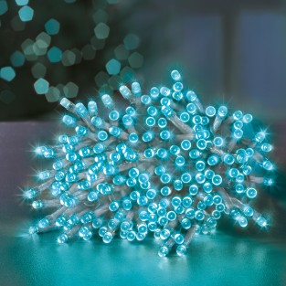 200 Led Turquoise Clear Cable Supabrights