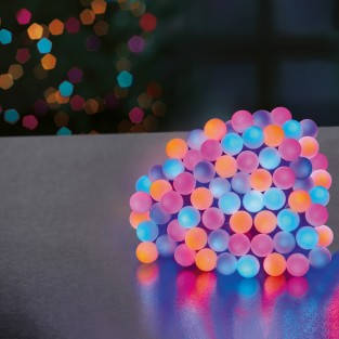 300 LED Frosted Berry Lights - Rainbow 7.5M