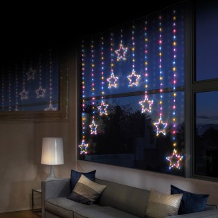 303 Rainbow LED Star Curtain Light 1.2M x 1.2M