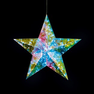 Iridescent Dreamlight Hanging Star 36cm