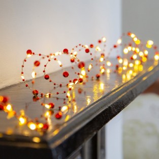 3M Red Berry String Lights - Battery Operated