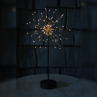 30cm Starburst B/O Table Lamp - Black & Copper