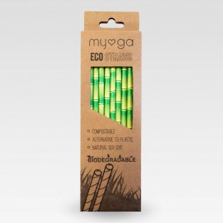 Bamboo Print Paper Eco Straws (20 pack)