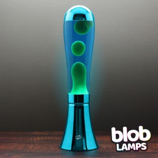 BIG BLOB Metallic Blue Lava Lamp - Green/Blue