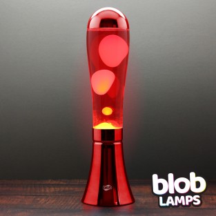 BIG BLOB Metallic Red Lava Lamp - White/Red