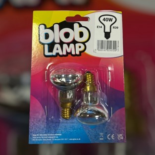 40W Replacement Blob Lava Lamp Bulbs E14 R39 - Twin Pack
