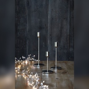 Silver Candlesticks - 3 Pack by Lightstyle London