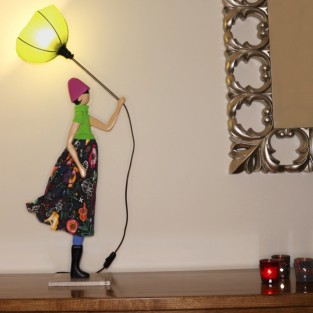 85cm Windswept Girl Lamp - Chloe
