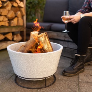 Clay Fire Bowl on Stand (FF441)