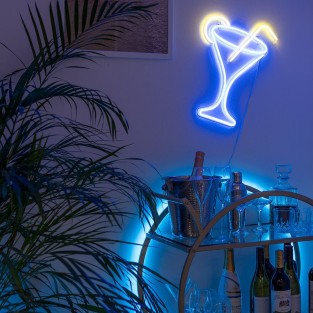 Cocktail Glass Neon Style LED Light - USB