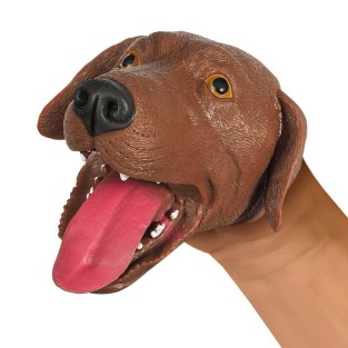 Dog Hand Puppet - Super Stretchy Tongue