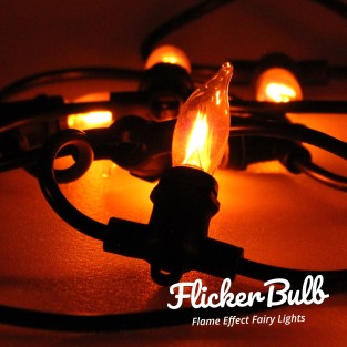 10 Flickering Bulb Fairy Lights - Connectable