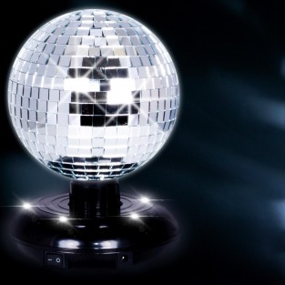 6" Freestanding Mirror ball Kit with LEDs