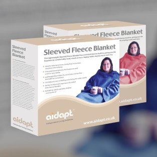 Sleeved Fleece Blankets in Blue or Pink