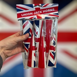 Union Jack Party Horns (6 Pack)
