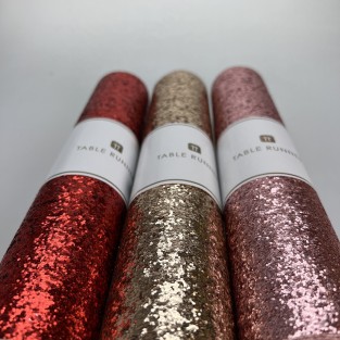 LUXE Glitter 1.8M Table Runners - Pink, Red, & Gold
