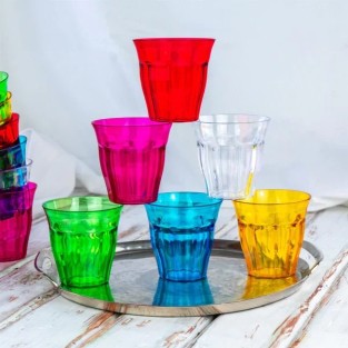 Rainbow Drinking Tumblers in Reusable Plastic x 12