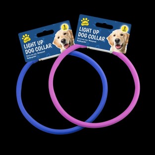 Light Up Dog Collars in Blue & Pink - Rechargeable