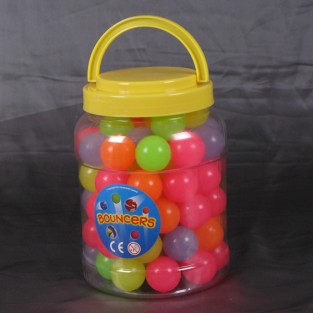 Mega Tub of 72 Glow Bouncy Balls