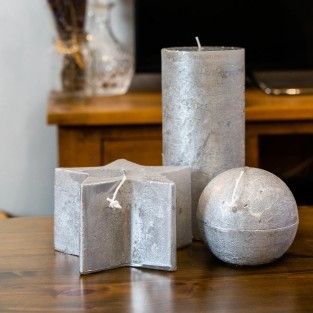 Luxury Long Burn Silver Candles by Nicola Spring