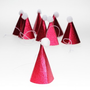 Mini Santa Hats (8 Pack)