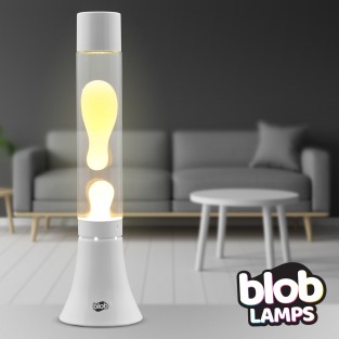 MODERN Blob Lamps Lava Lamp  - White Base - Warm White/Clear