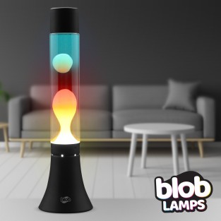 MODERN Blob Lamp - Black 'Sunset' Lava Lamp 14.5"