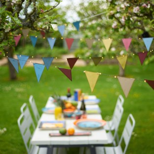 Multi-Colour Bunting 36 LED Outdoor Light Chain