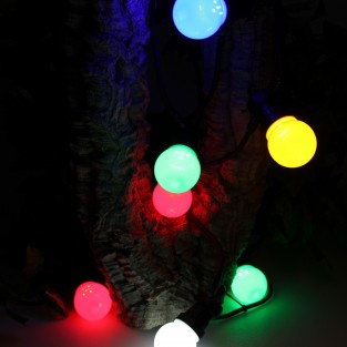 4.25m LED Party Globe Festoon String Lights Decoration Warm White/Multi Coloured 