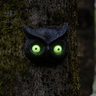 Owl Glow Eye Tree Face