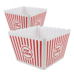 Jumbo Plastic Popcorn Holders x 2