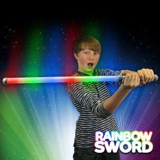 Light Up Expandable Multicolor Neon Swords 