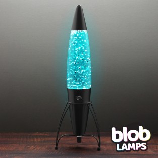 Blob Lamp 17" ROCKET Matt Black Glitter Lamp 