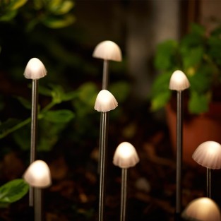 Elan Solar Mushroom Lights - 12 Pack