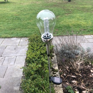 Solar XL Glass Bulb Stake Light