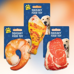 Squeaky Food Fun Dog Toy 