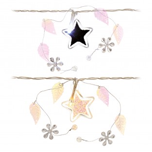 Star and Leaf Battery Operated Garland