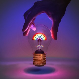 Cordless Rainbow Lightbulb - USB Rechargeable by SUCK UK