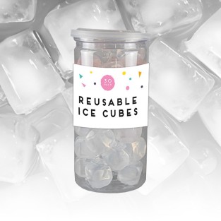 Reusable Freezable Clear Ice Cubes - 30 Pack