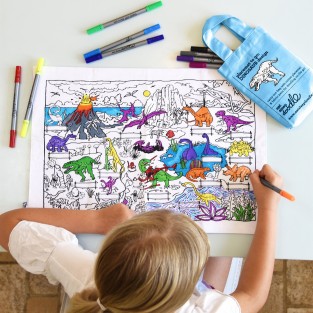 The Doodle Placemat To Go - Dinosaurs