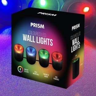 Prism Coloured LED Wall Lights USB